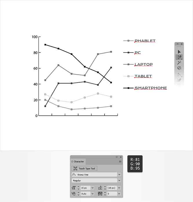 So Erstellen Sie Ein Bearbeitbares Liniendiagramm In Adobe Illustrator Design Illustration Website Entwicklung Computerspiele Und Mobile Anwendungen