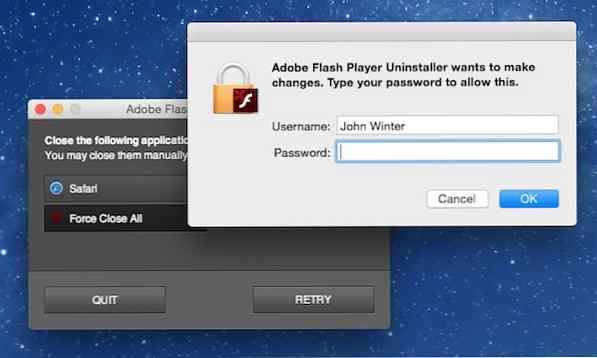 Macos uninstall flash