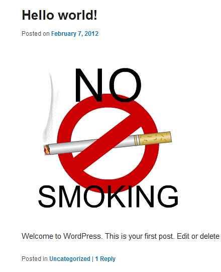 Keine Raucheranimation