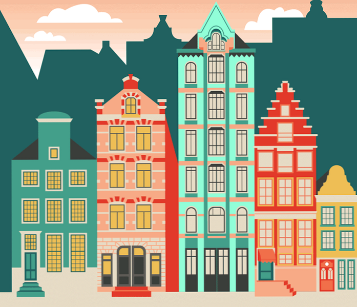 Come Creare Un Paesaggio Urbano Di Amsterdam In Adobe Illustrator E Photoshop Design E Illustrazione Sviluppo Di Siti Web Giochi Per Computer E Applicazioni Mobili