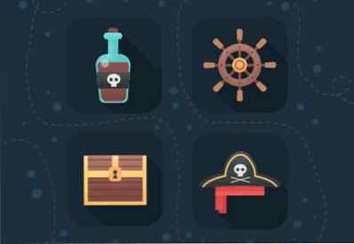 So Erstellen Sie Flache Piratensymbole In Adobe Photoshop Design Illustration Website Entwicklung Computerspiele Und Mobile Anwendungen